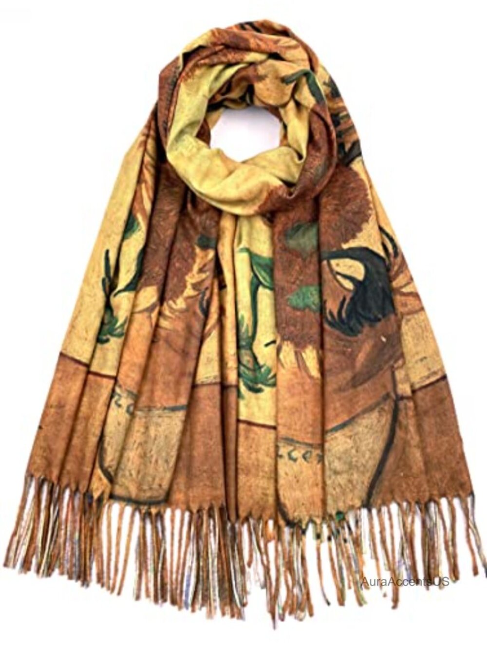 Reversible Large Shawl Wrap Blanket Double Sided Art Print Warm Stole
